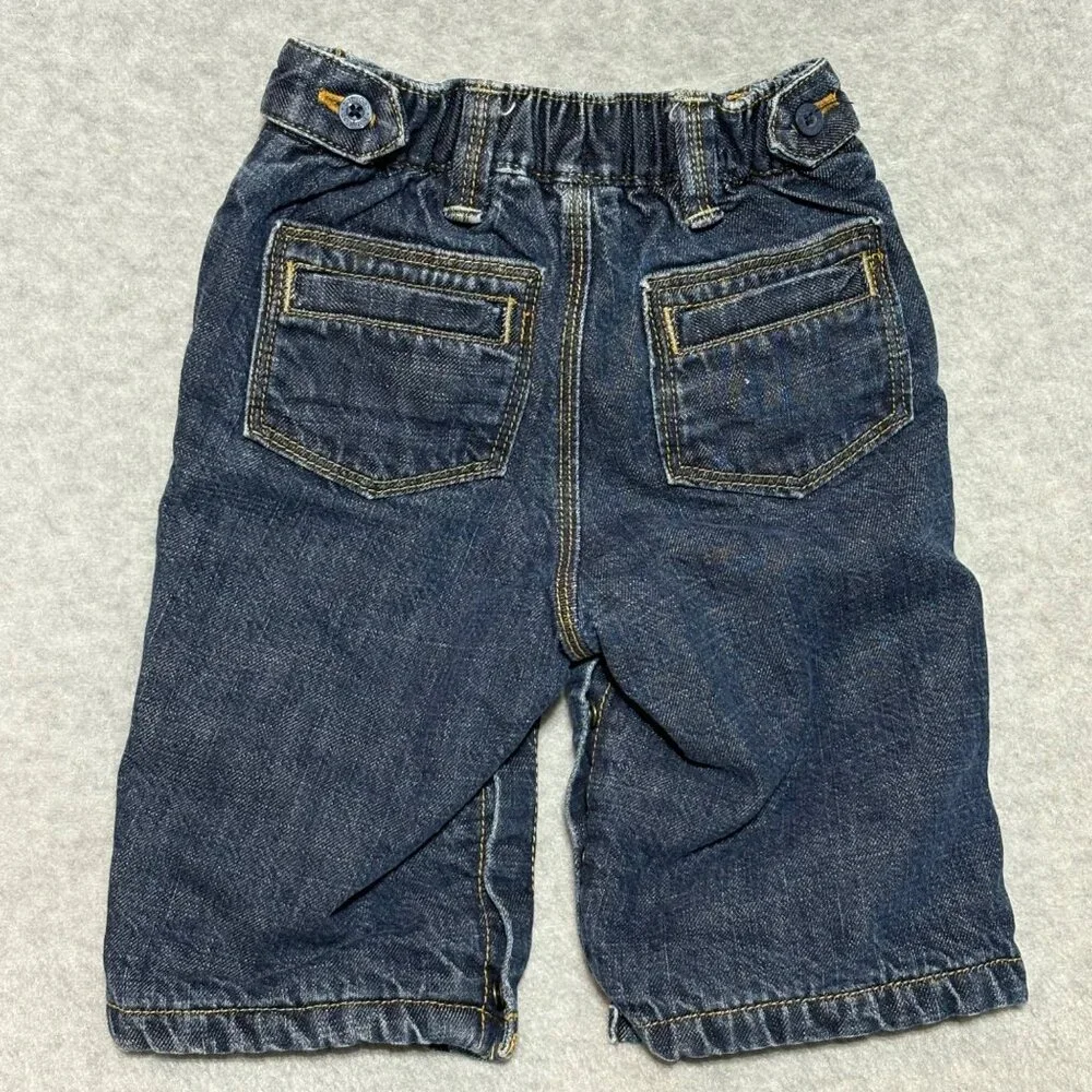 Infant Baby Girl 6-9 M Flannel Fleece Lined Jeans Lot of 2 pants - Picture 8 of 11